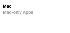 Mac
Mac-only Apps