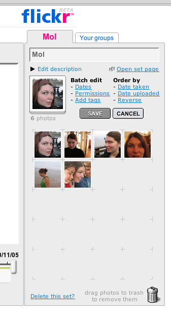 Flickr Set Selected